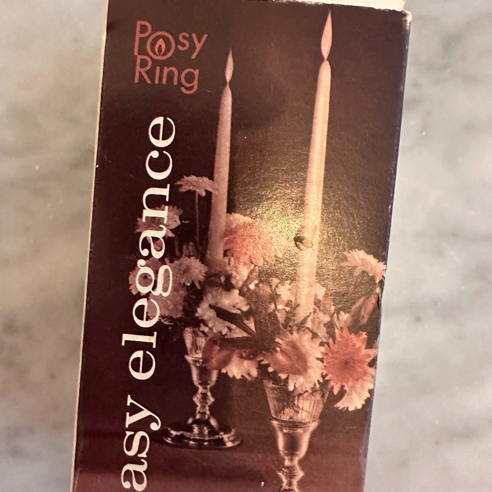 NIB Set of 2 Easy Elegance Posy Rings Flower Frogs Candle Holders